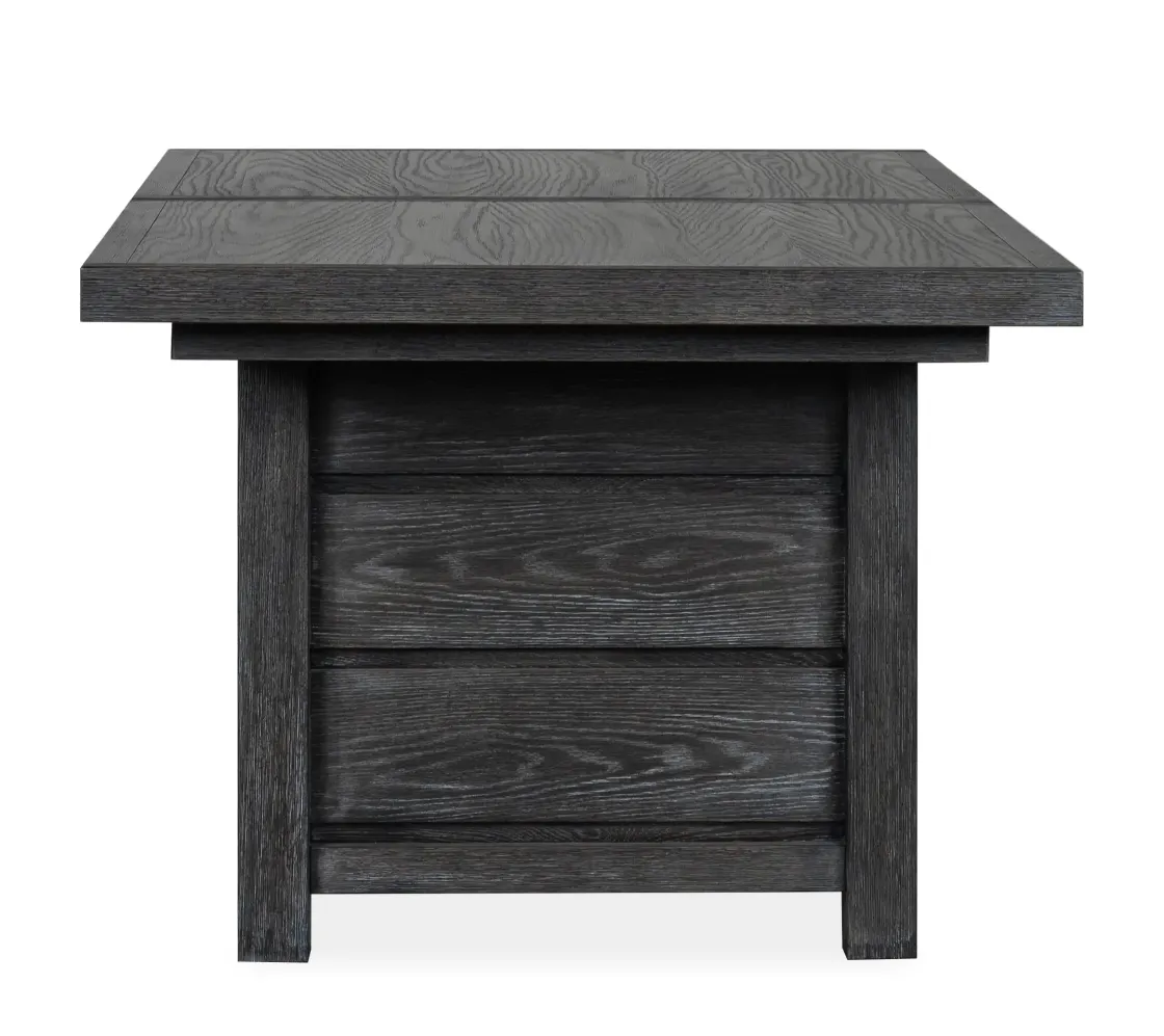 Mor Furniture Aspen Valley Trestle Dining Table & 6 Chairs In Ravenwood Black