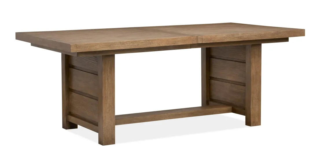 Mor Furniture Aspen Valley Trestle Dining Table & 6 Chairs In Ravenwood Black