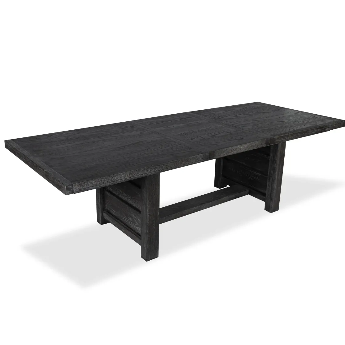 Mor Furniture Aspen Valley Trestle Dining Table & 6 Chairs In Ravenwood Black