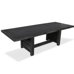 Mor Furniture Aspen Valley Trestle Dining Table & 4 Chairs In Ravenwood Black