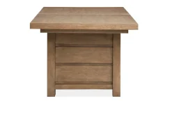 Mor Furniture Aspen Valley Trestle Dining Table, 4 Chairs & Bench In Sierra Brown