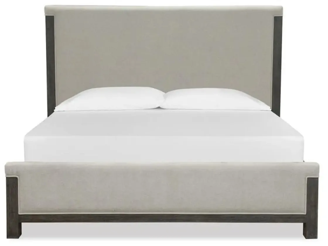 Mor Furniture Aspen Valley Upholstered Panel Bed In Sierra Brown, Queen