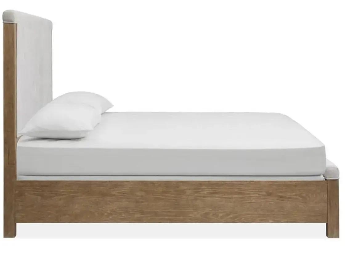 Mor Furniture Aspen Valley Upholstered Panel Bed In Sierra Brown, Queen