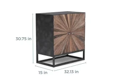 Mor Furniture Astral 3 Door Accent Cabinet In Gray