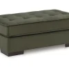 Mor Furniture Austen Oversized Ottoman In Olive