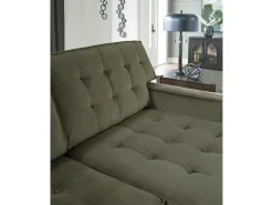 Mor Furniture Austen Sofa Chaise Sectional In Olive, Left Facing