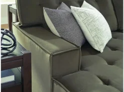 Mor Furniture Austen Sofa Chaise Sectional In Olive, Left Facing