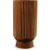 Mor Furniture Avalyah Short Indoor/Outdoor Planter Vase In Burnt Umber