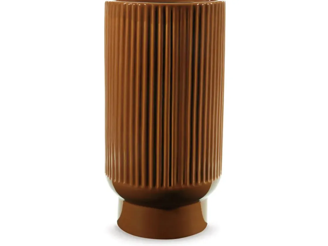 Mor Furniture Avalyah Short Indoor/Outdoor Planter Vase In Burnt Umber