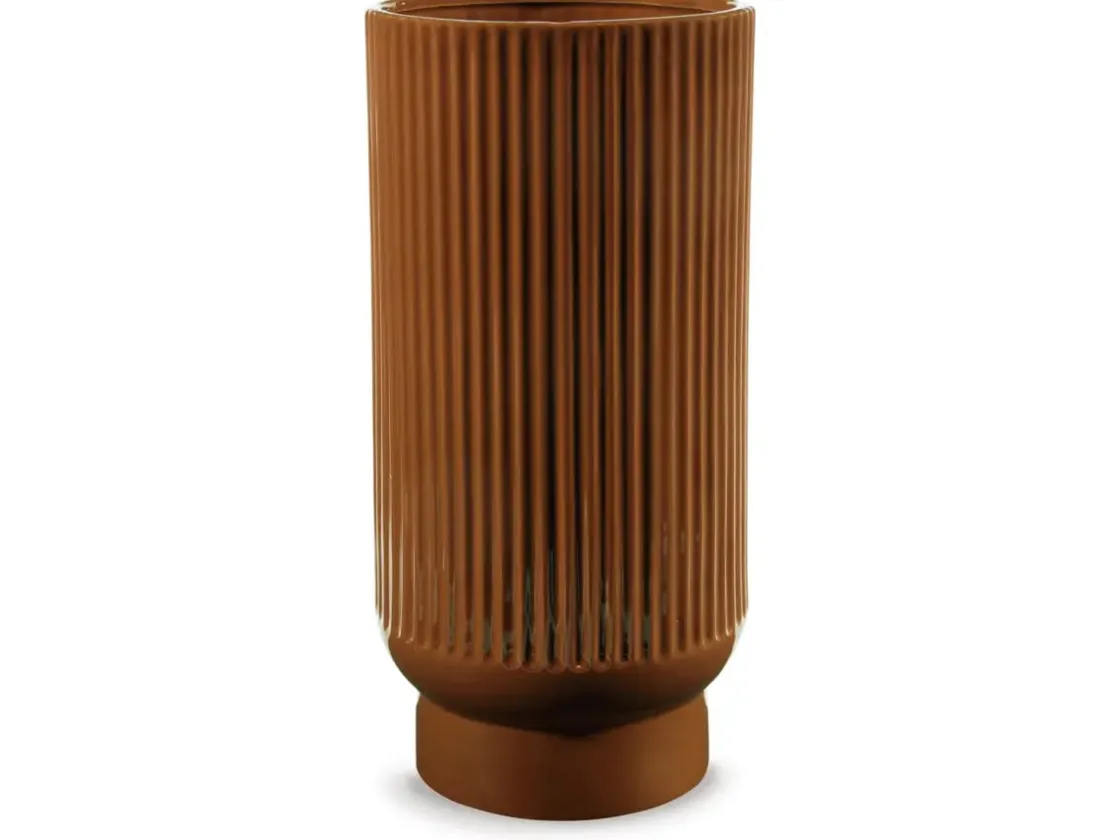 Mor Furniture Avalyah Short Indoor/Outdoor Planter Vase In Burnt Umber