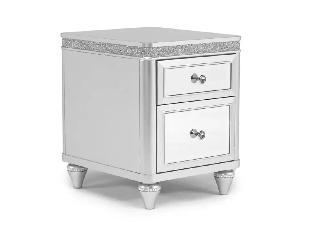 Mor Furniture Avril Chairside Table In Silver