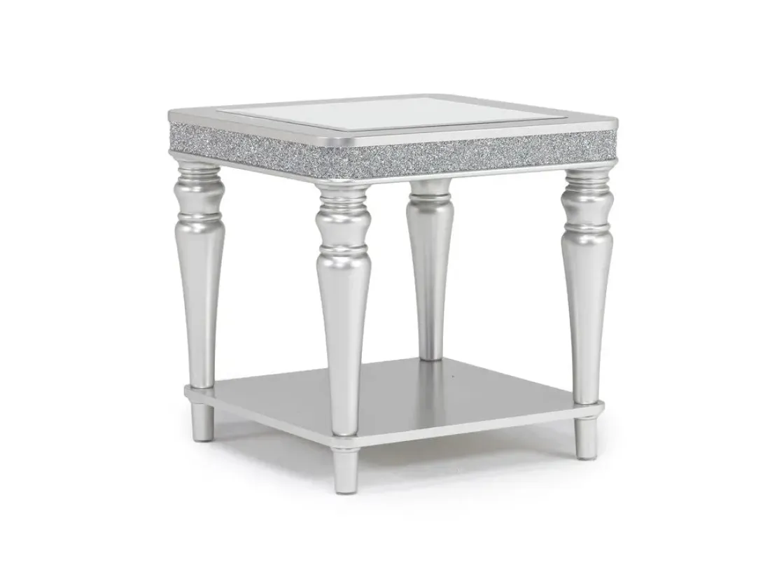 Mor Furniture Avril End Table In Silver