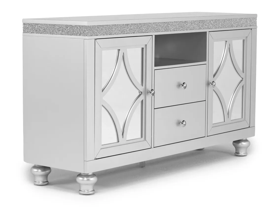 Mor Furniture Avril Media Console In Silver, 70 Inch
