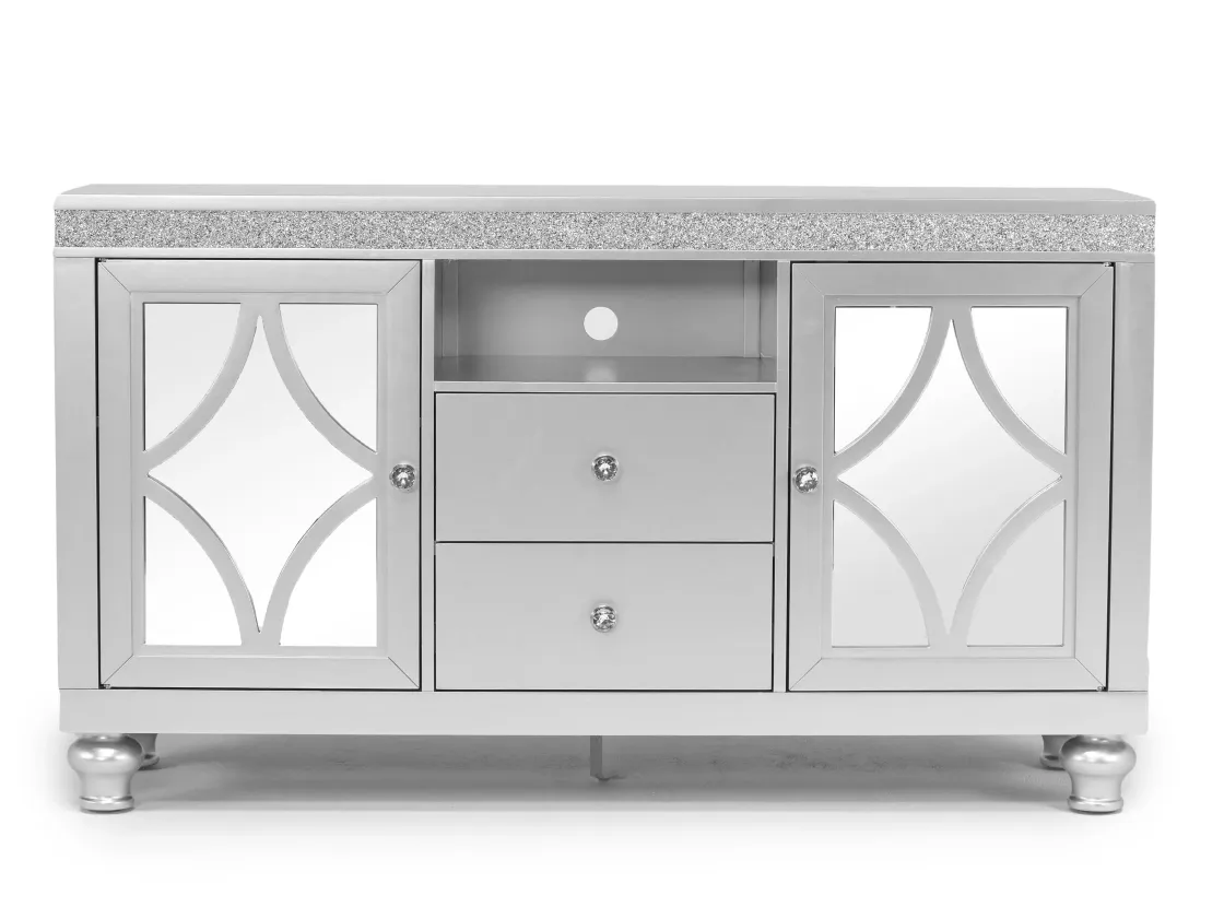 Mor Furniture Avril Media Console In Silver, 70 Inch