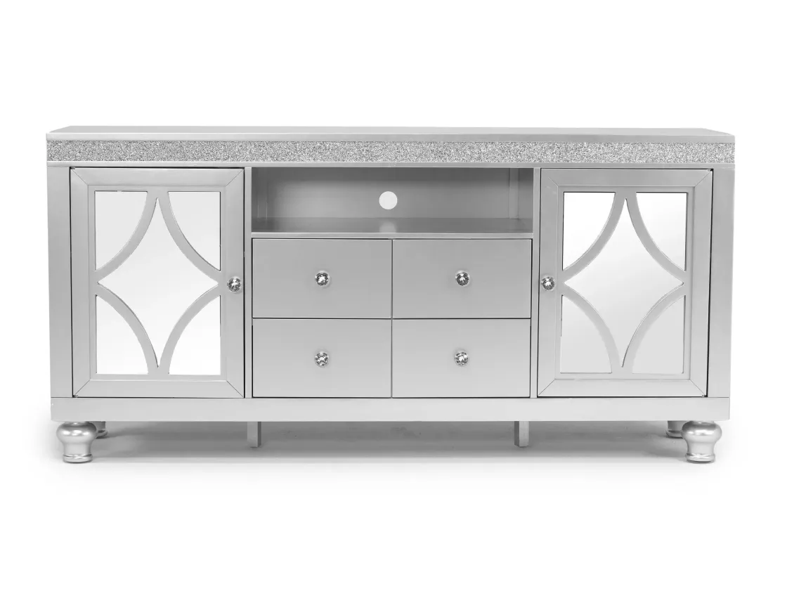 Mor Furniture Avril Media Console In Silver, 70 Inch