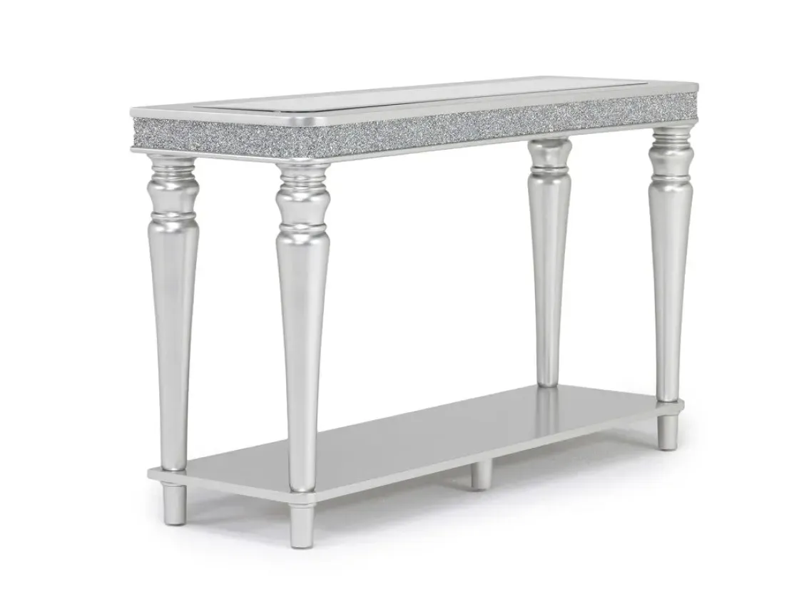 Mor Furniture Avril Sofa Table In Silver