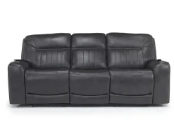 Mor Furniture Banks 3 Power Sofa & Loveseat In Leather