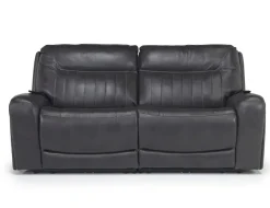 Mor Furniture Banks 3 Power Sofa & Loveseat In Leather