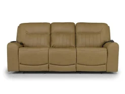 Mor Furniture Banks 3 Power Sofa In Chesapeake Charcoal Leather