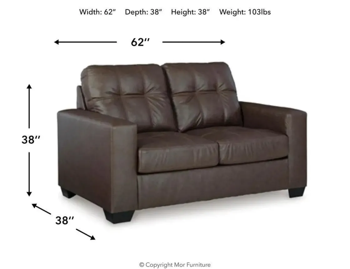 Mor Furniture Barlin Mills Loveseat In Carbon