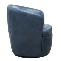 Mor Furniture Barolo Leather Swivel Club Chair In Caramel