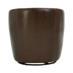Mor Furniture Barolo Leather Swivel Club Chair In Caramel