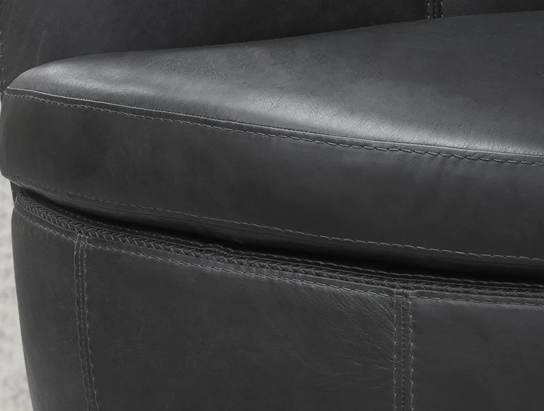Mor Furniture Barolo Leather Swivel Club Chair In Caramel