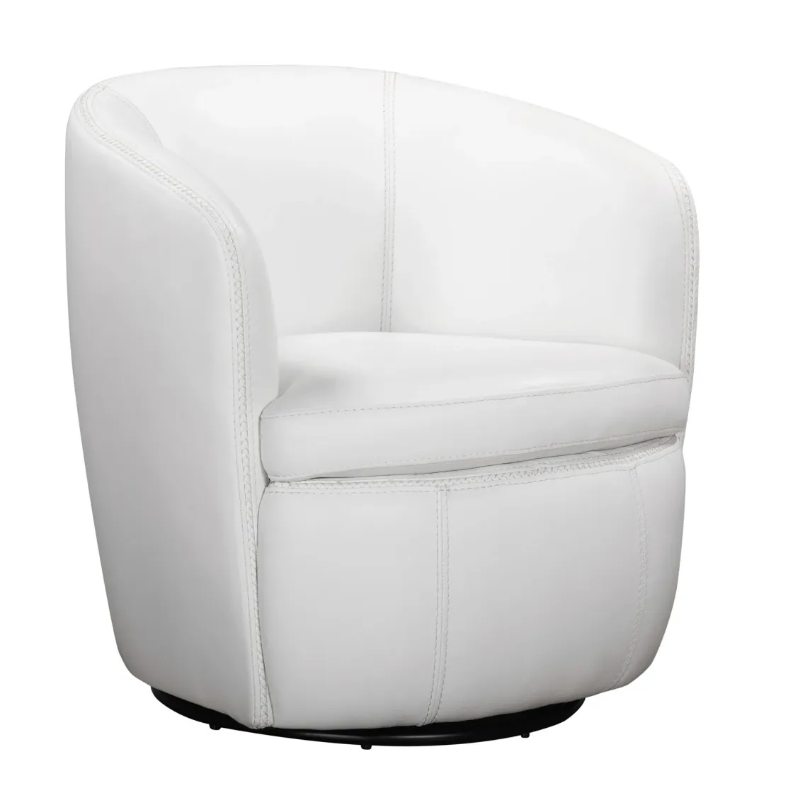 Mor Furniture Barolo Leather Swivel Club Chair In Caramel