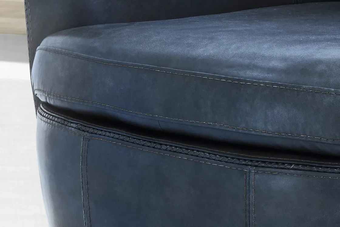 Mor Furniture Barolo Leather Swivel Club Chair In Caramel