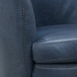 Mor Furniture Barolo Leather Swivel Club Chair In Caramel