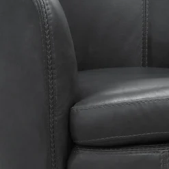 Mor Furniture Barolo Leather Swivel Club Chair In Caramel