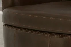Mor Furniture Barolo Leather Swivel Club Chair In Caramel