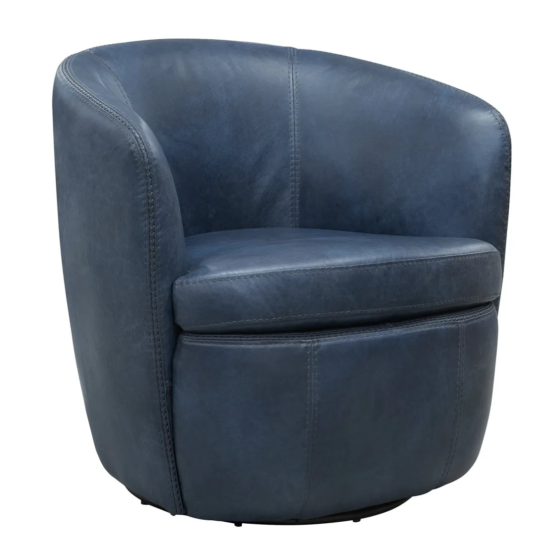 Mor Furniture Barolo Leather Swivel Club Chair In Caramel
