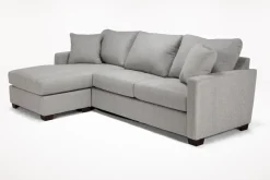 Mor Furniture Barrett Reversible Sofa Chaise In Fisk Smoke