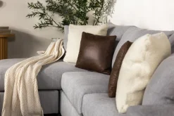 Mor Furniture Barrett Reversible Sofa Chaise In Fisk Smoke
