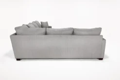 Mor Furniture Barrett Tux Sofa Chaise Sectional In Fisk Smoke, Right Facing