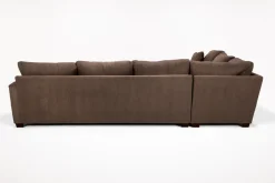 Mor Furniture Barrett Tux Sofa Chaise Sectional In Fisk Smoke, Right Facing