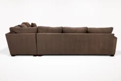 Mor Furniture Barrett Tux Sofa Chaise Sectional In Fisk Smoke, Right Facing