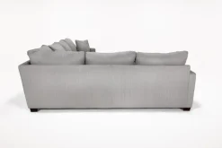 Mor Furniture Barrett Tux Sofa Chaise Sectional In Fisk Smoke, Right Facing