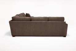 Mor Furniture Barrett Tux Sofa Chaise Sectional In Fisk Smoke, Right Facing