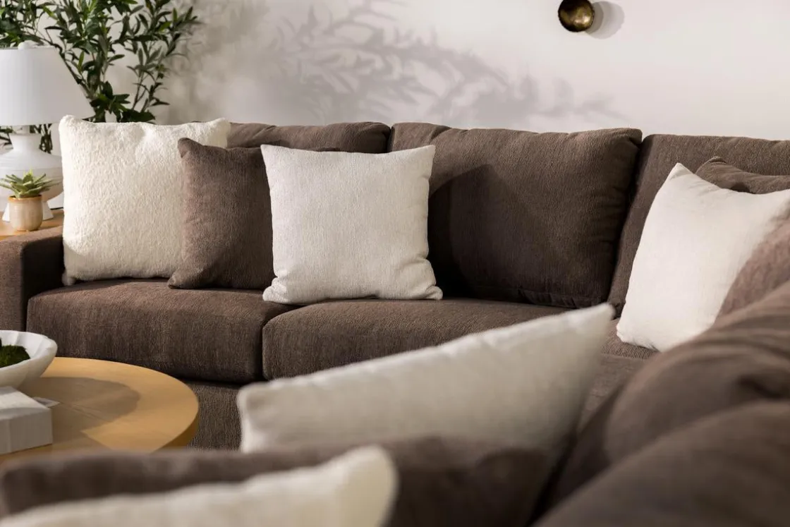 Mor Furniture Barrett Tux Sofa Chaise Sectional In Fisk Smoke, Right Facing