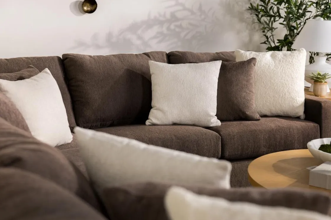 Mor Furniture Barrett Tux Sofa Chaise Sectional In Fisk Smoke, Right Facing
