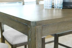 Mor Furniture Barry Counter Height Dining Table, 4 Stools & Bench In Light Brown