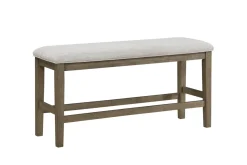 Mor Furniture Barry Counter Height Dining Table, 4 Stools & Bench In Light Brown