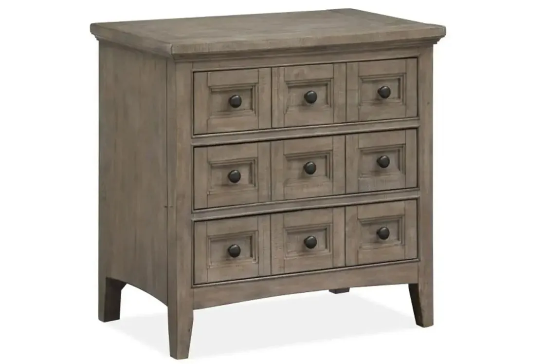 Mor Furniture Bay Creek 3 Drawer Nightstand In Light Gray