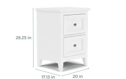 Mor Furniture Bay Creek 3 Drawer Nightstand In Light Gray