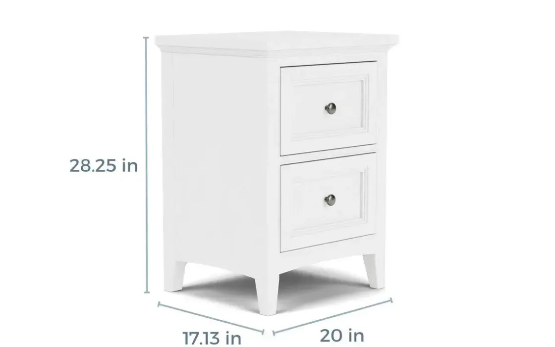 Mor Furniture Bay Creek 3 Drawer Nightstand In Light Gray