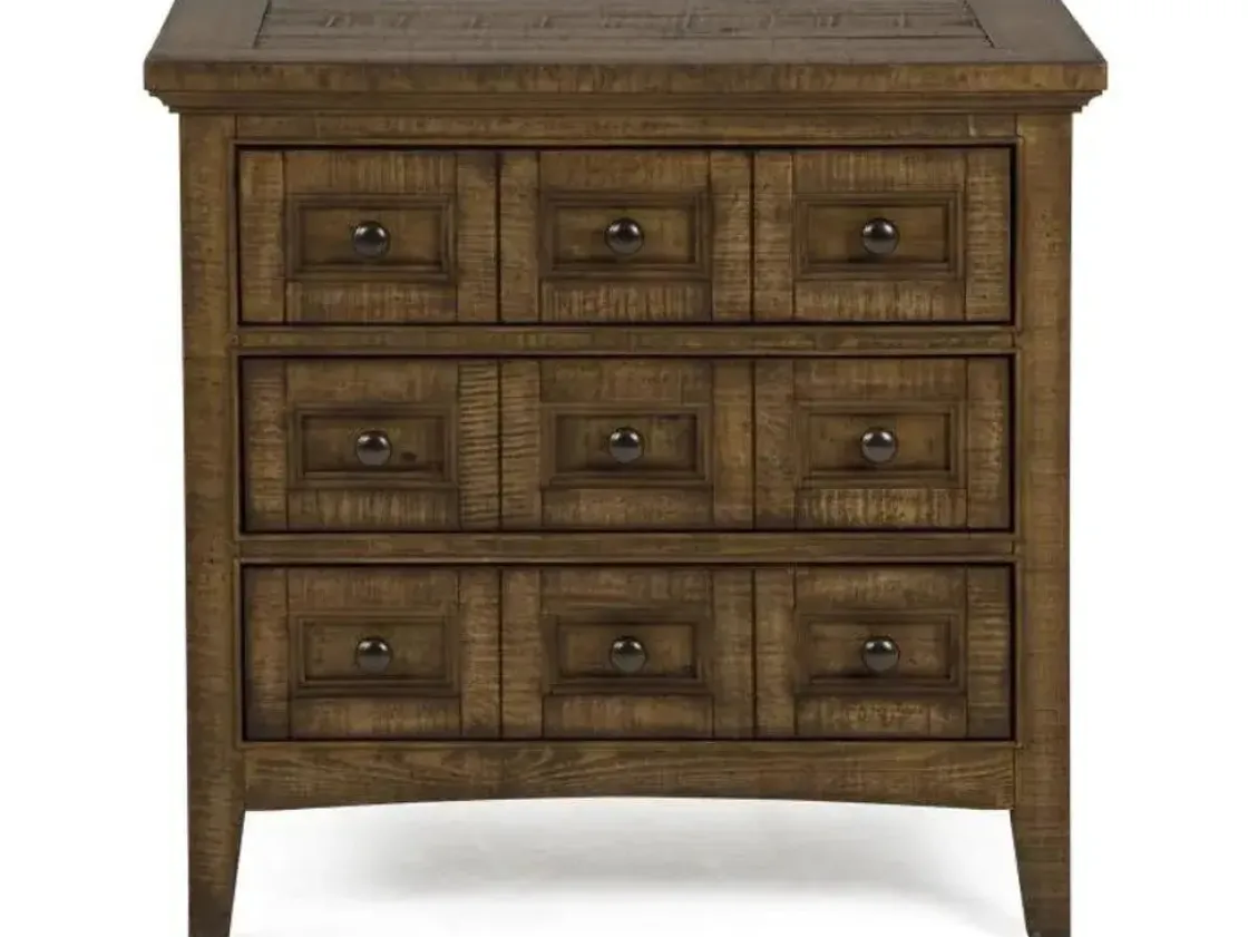 Mor Furniture Bay Creek 3 Drawer Nightstand In Light Gray