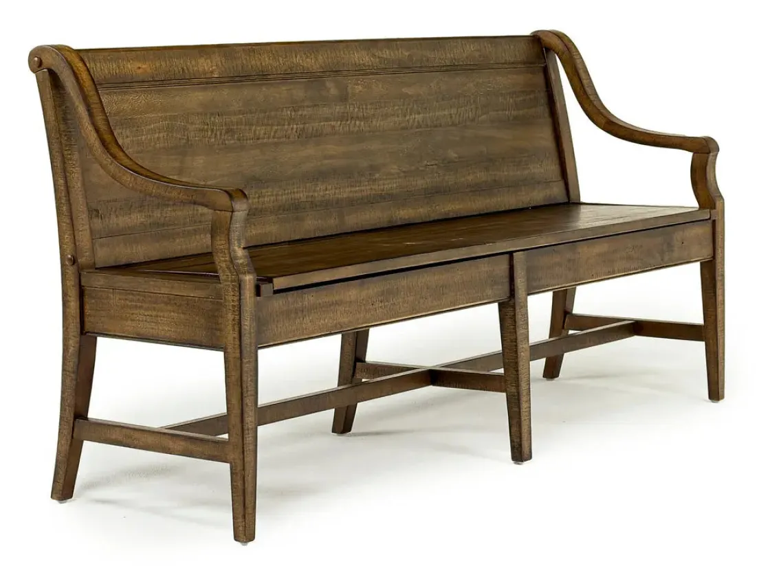 Mor Furniture Bay Creek Bench W/ Storage In Light Gray