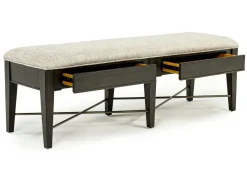 Mor Furniture Bay Creek Bench W/ Storage In Light Gray